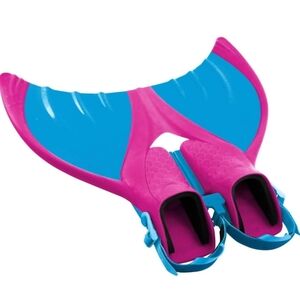 Kids Mermaid Swim Fins - Pink and Blue W/Goggles